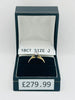 18CT YELLOW GOLD, 750 HALLMARKED RING W/ STONE, SIZE:J, BOXED