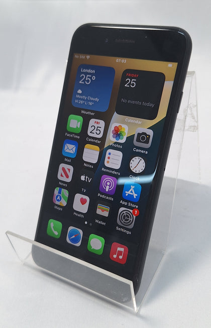 Apple iPhone SE 2 (2020) 64GB Black smartphone unlocked unboxed 84% batt health small crack to corner of phone