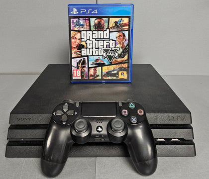 Playstation 4 Pro Console, 1TB Black, Unboxed + GTA 5