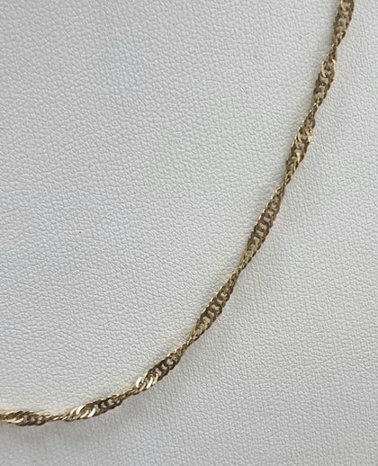 9ct Yellow Gold Twist Chain 18