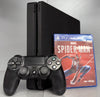 Sony Playstation 4 Slim 500GB Black Console Bundle ( + Spider-Man ) ** Unboxed **