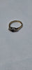 9ct Yellow Gold Ring With Black & Clear Stones - 2.37 Grams - Size O
