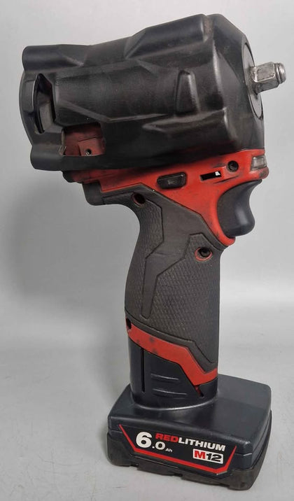 Milwaukee M12 Impact Wrench + 6.0Ah Battery