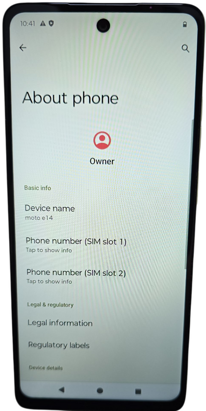 Motorola Moto E14 - 64 GB