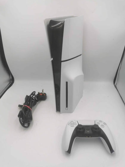 PlayStation 5 Slim Console 1TB White Unboxed with 1 Controller and power cables plus 1TB extra storage