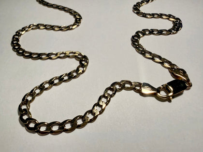9CT Gold Curb 22” Chain
