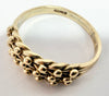 9ct yellow gold keeper ring size P 1/2