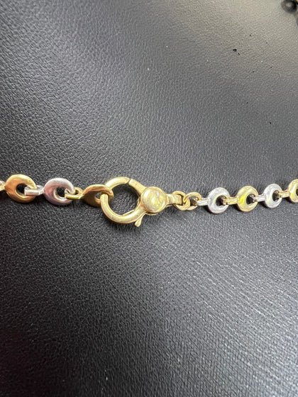 9ct White/Yellow Gold 18” Chain