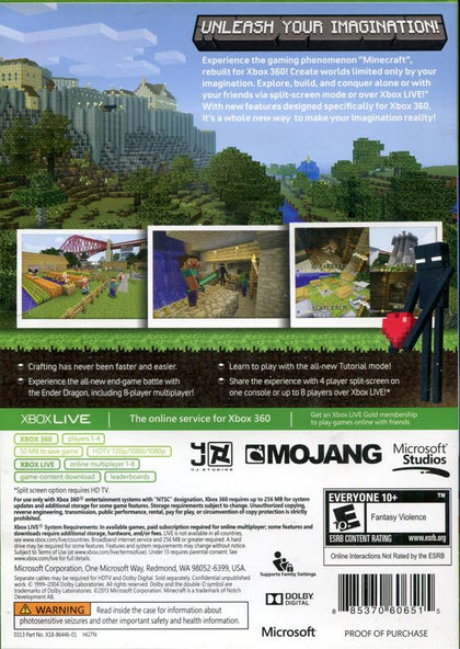 Minecraft Xbox 360 Edition Game