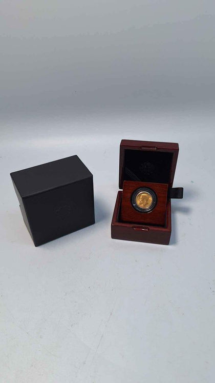 22ct Yellow Gold 1913 Soverign Collectable Coin - 7.97 Grams - With Box And Capsule