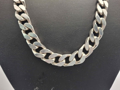 925 Sterling Silver Thick Curb Chain Necklace – 163.71g – 22