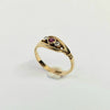 18ct Yellow Gold three stone ring size K