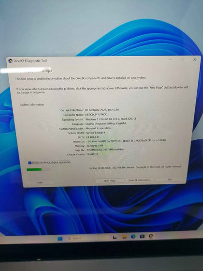 DX Microsoft Surface 4 Laptop - Intel I7-1185G7 - 32GB RAM - 1TB SSD - 15