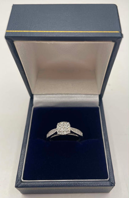 9ct Gold Dia Ring (L)