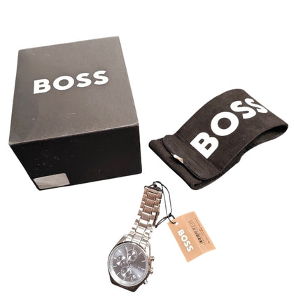 Boss Grand Tour Ladies Quartz Watch Blue + Silver**Boxed**