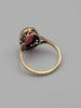 9ct Yellow Gold Ring With Red Stone - 3.73 Grams - Size R