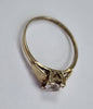 9ct gold solitaire ring size Q cz stone
