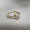 9K Gold Ring, CZ Stones, 375 Hallmarked, 2.50Grams, Size: T, Box Included