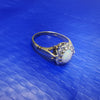 9K Gold Diamond Ring, Blue Stone, 375 Hallmarked, Size L , Box Included