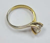 18ct White/Yellow Gold Ring Size M1/2