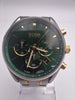 Hugo Boss 416.1.14.357 mens 2 toned stainless steel quartz Watch with green dial extra links and box