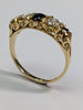 18ct Gold Diamond & Black Stone Ring - Size J