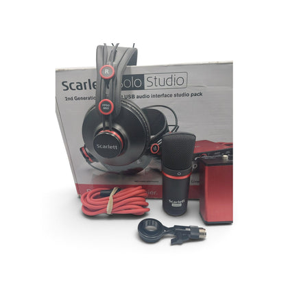 Focusrite Scarlett Solo Studio (2nd Gen) Studio Bundle, Boxed