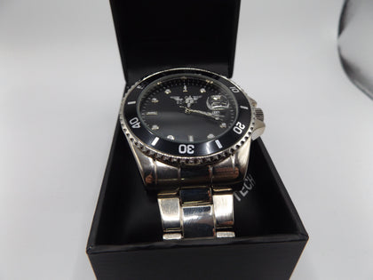 Softech Sliver watch with Black Face
