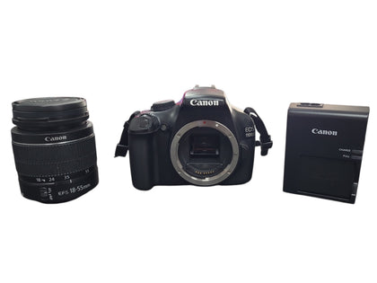 Canon EOS 1100D 12.2MP DSLR Camera - Unboxed With Canon 18-55mm EFS Lens And Battery Charger - Black - Strap Included