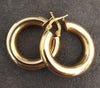 9ct Yellow Gold Hollow Hoop Earrings