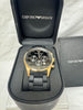 Emporio Armani Ar5905 - Mens Chronograph Rose Gold Black Watch