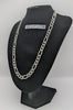 925 SILVER HALLMARKED, FIGARO CHAIN WITH LOBSTER CLAW LOCK, 24", 53.3G *BRAND NEW*