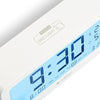 i-Star Portable White Alarm Clock with Temperature and Humidity