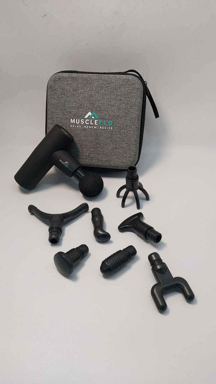 Muscleflo MiniFlo Massage Gun With Multi Speed & Attachments - With Soft Case