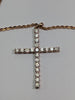 Silver Rose Gold Plated Cross Necklace