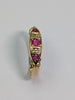 18ct Gold Diamond & Pink Stone Ring