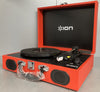 ION Audio Vinyl Transport Red Portable Suitcase Record Player ** Boxed **