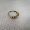 9K Gold Ring with Diamond Stones, 1.5Grams, Hallmarked and Tested (375), Size: J