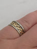 9 ct Hallmarked Celtic Two Tone gold ring size o -3.5 grams