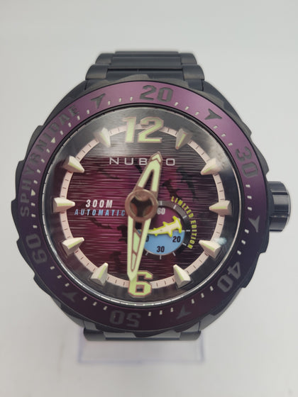 **LIMITED EDITION** Nubeo sphyrnidae manta Black automatic stainless Steel watch number 39/50 with box and papers