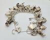 vintage Silver Charm Bracelet + 30 Charms