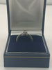 9ct White Gold Ring With Clear Stone - J