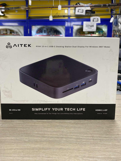 * Aitek 12-In-1 USB-C Docking Station Dual Display For Windows  AK-D004
