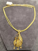 14ct Yellow Gold Ornate Necklace with 60mm 14ct & Gemstone Pendant