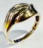 9ct Yellow Gold Shrimp Style Ring Size Q 1/2