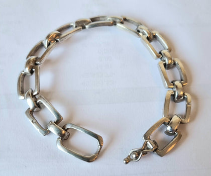 Silver Square Link Bracelet