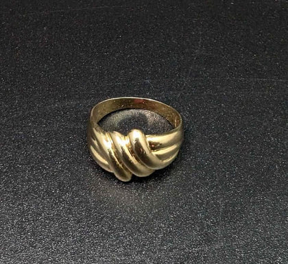 9ct Yellow Gold Cocktail Knot Ring - 4.56 Grams - Size Q