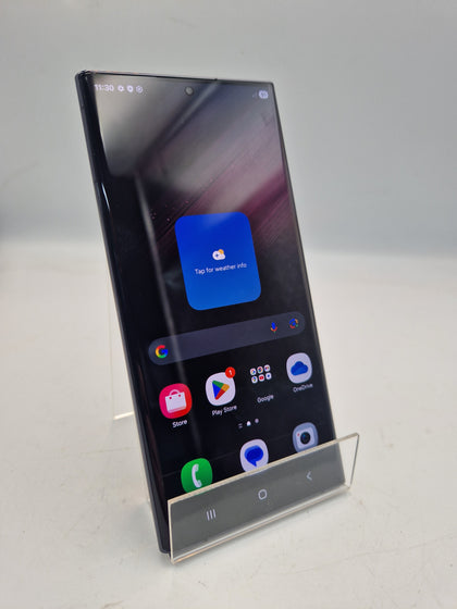 Samsung Galaxy S22 Ultra 128GB black smartphone unlocked unboxed