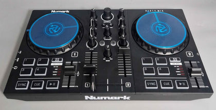Numark Party Mix Live DJ Controller with Speakers, Lights, 2 Decks, Mixer, Audio Interface