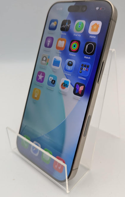 Apple iPhone 16 Pro 128GB Natural Titanium, Unlocked, Unboxed, 100% Battery Health